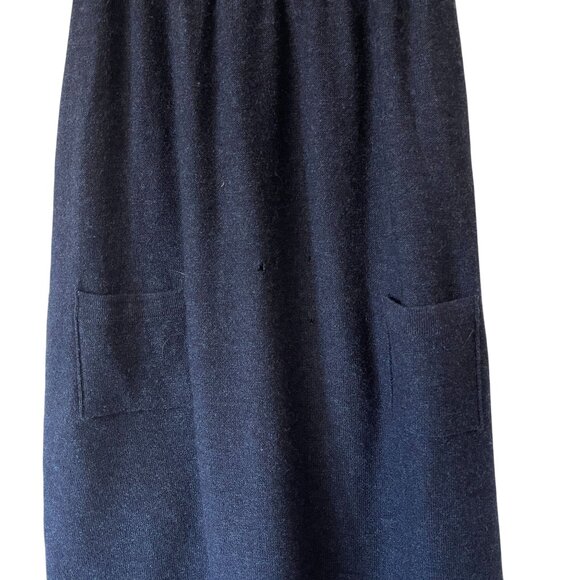 Sonia Rykiel Navy Merino Wool Long Sleeve Collared Sweater Dress Size S READ - Picture 8 of 9